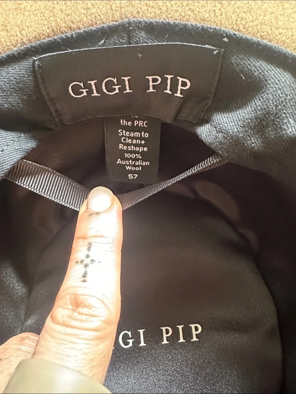Gigi Pip Felt Hat in Camel